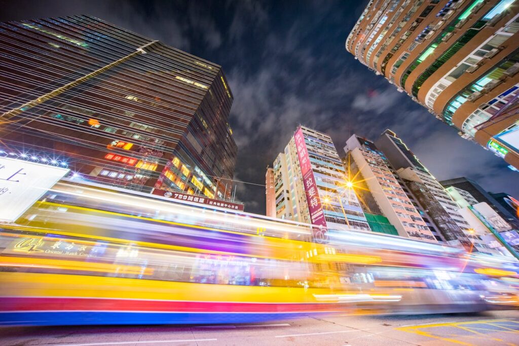 Time-lapse Photography of Road Near Buildings